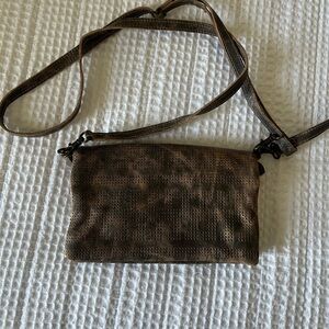 Bed Stu Brown Crossbody Bag with Distressed Leather
